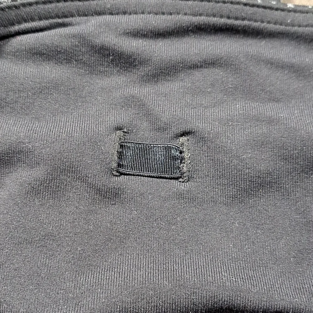 Tuff Athletics Black Silver Speckle Swirls Yoga Capris Leggings VG+ L - Picture 5 of 8